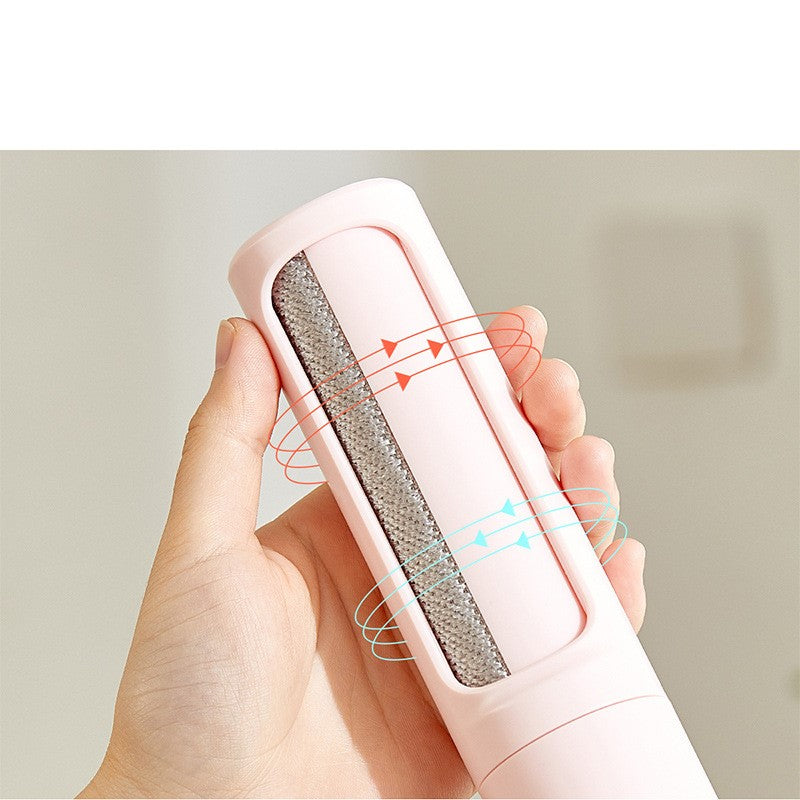 Reusable Pet Hair Remover Brush – Self Cleaning Lint Roller for Cat & Dog Fur – Portable Electrostatic Cleaning Tool