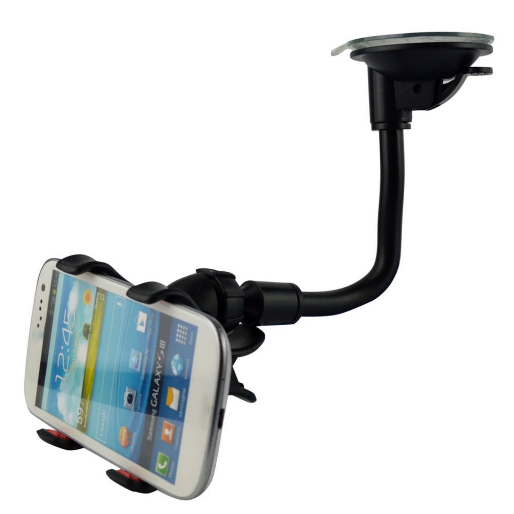 Universal 360° Rotatable Car Phone Holder – Strong Suction Mount Gooseneck