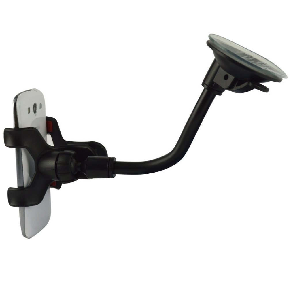 Universal 360° Rotatable Car Phone Holder – Strong Suction Mount Gooseneck